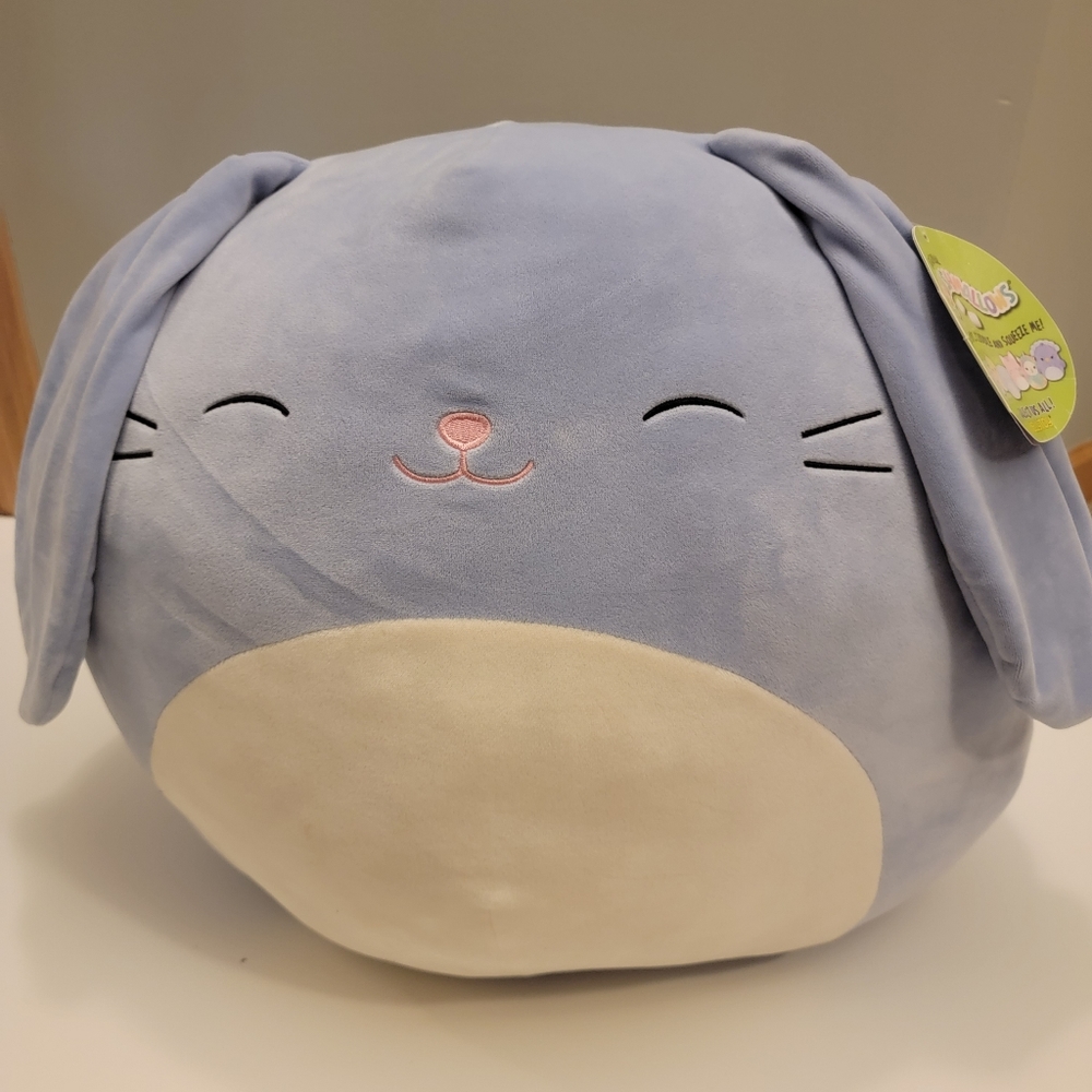 Squishmallow Sebastian Bunny 16" Rabbit Periwinkle Blue Purple Plush Animal 2020